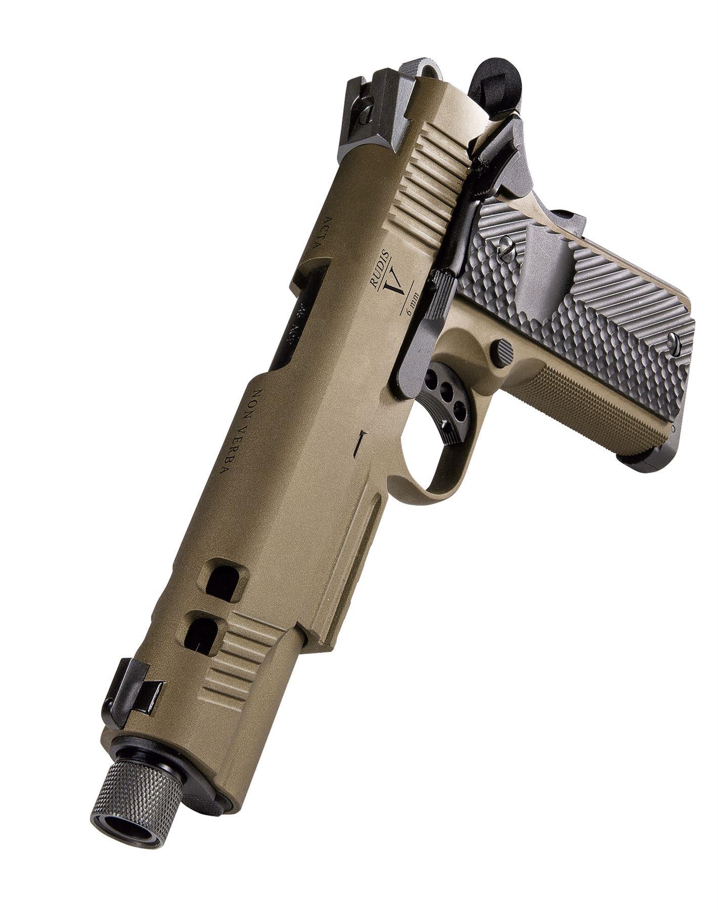 Secutor - Rudis V - Acta Non Verba - 1911 Custom Pistol (Co2 Powered - Gas Ready - Tan)