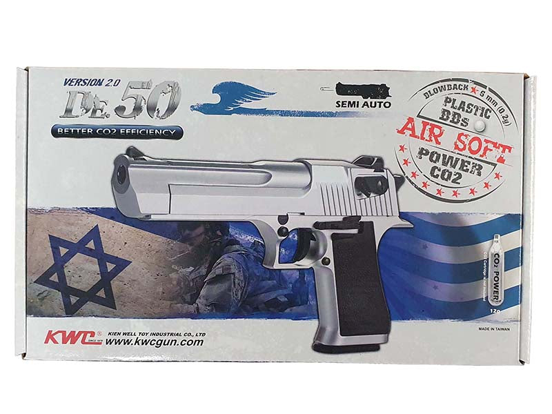 KWC-71021 KCB-51ACIH Chrome Air Pistol Co2 Blowback Pistol (6mm)