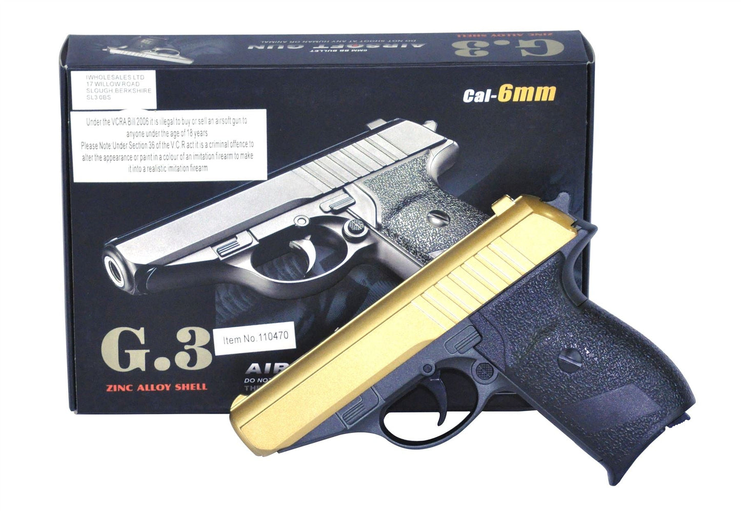 Galaxy G3 Full Metal Spring Pistol (G3-GOLD)