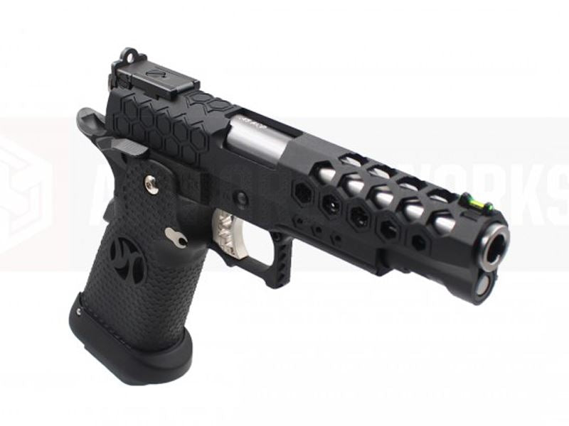 Armorer Works Custom Hex Cut GBBP (Black Slide - Black Frame - AW-HX2502)