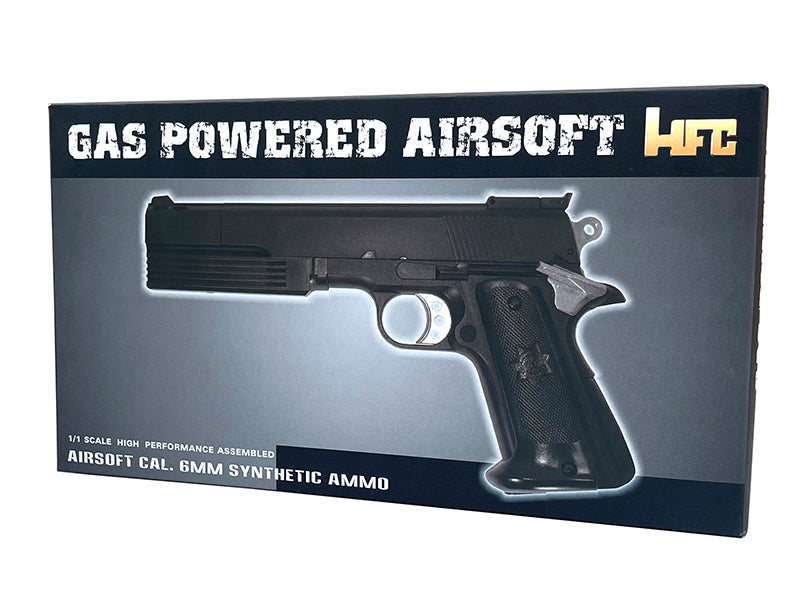 HFC 1911 Gas Pistol (With Front Compensator - Black - HG-125B)