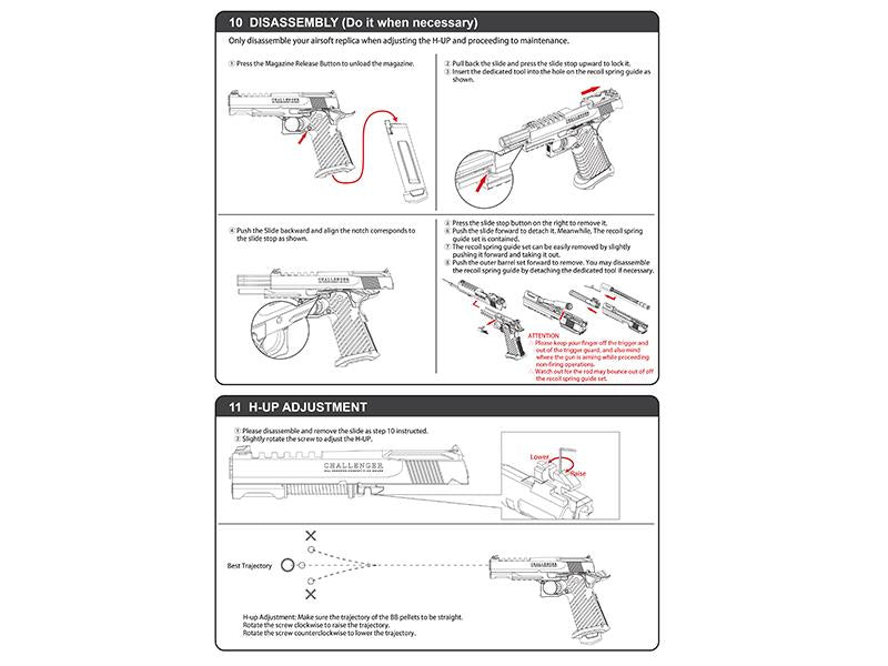 ICS Hi-Capa Challenger Gas Blowback Pistol (Black - BLE-007-SB)