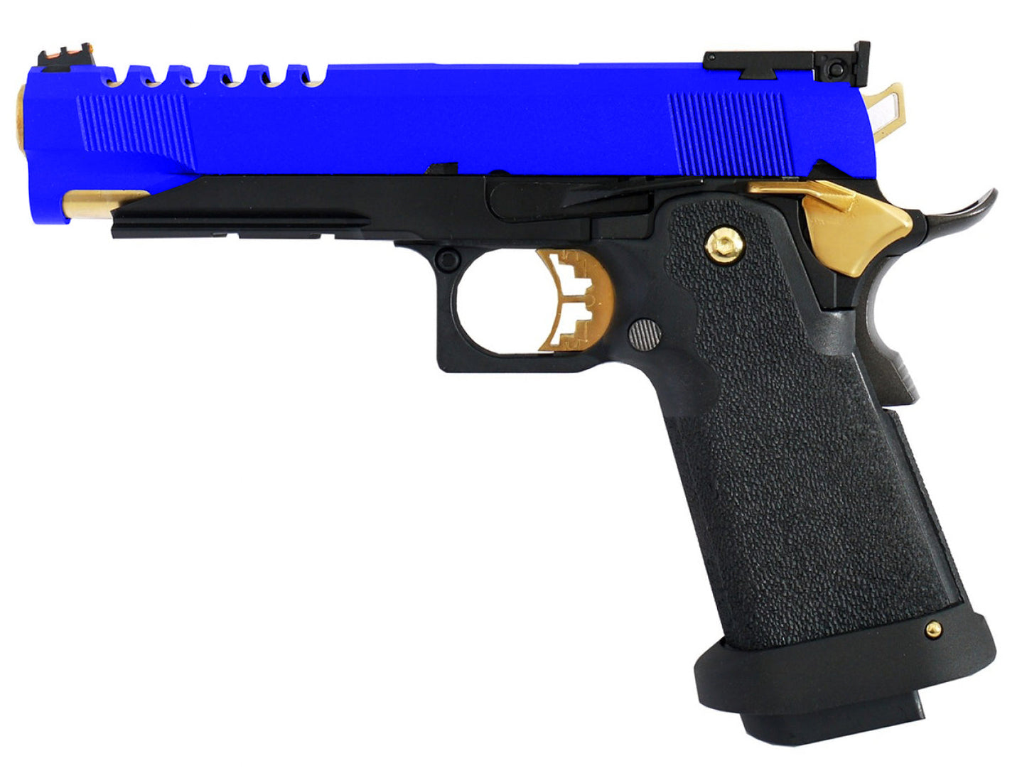 Armorer Works Custom 5.1 Hi-Capa GBBP (Gold - Black Frame - AW-HX2701 BLUE)