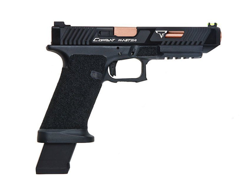 EMG x TTI 34 Series Custom Combat Master Slide with OMEGA Frame pistol (Gas - Black - By APS - 102068)