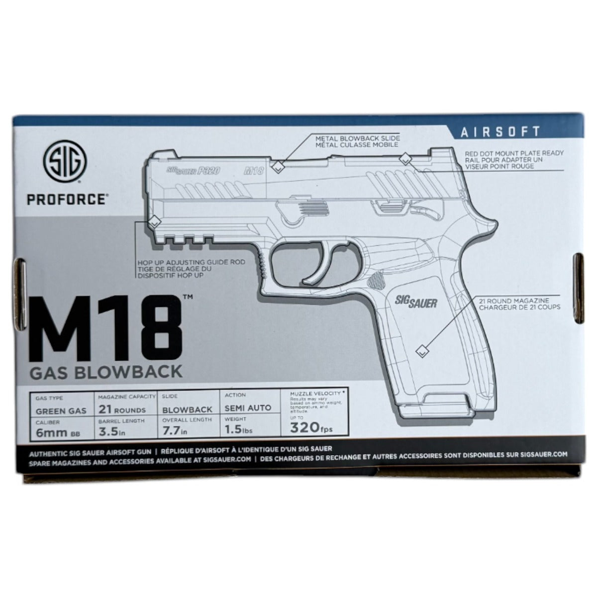SIG Air x SIG Sauer ProForce M18 Gas Blowback Pistol (Tan - SSAS-PF-P320-M18TGG-E)