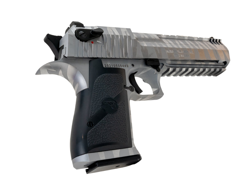 Magnum Research Inc. Desert Eagle Custom Tiger Stripe Silver L6 50AE GBBP (950524 - Licensed by Cybergun - Made by WE - Silver)