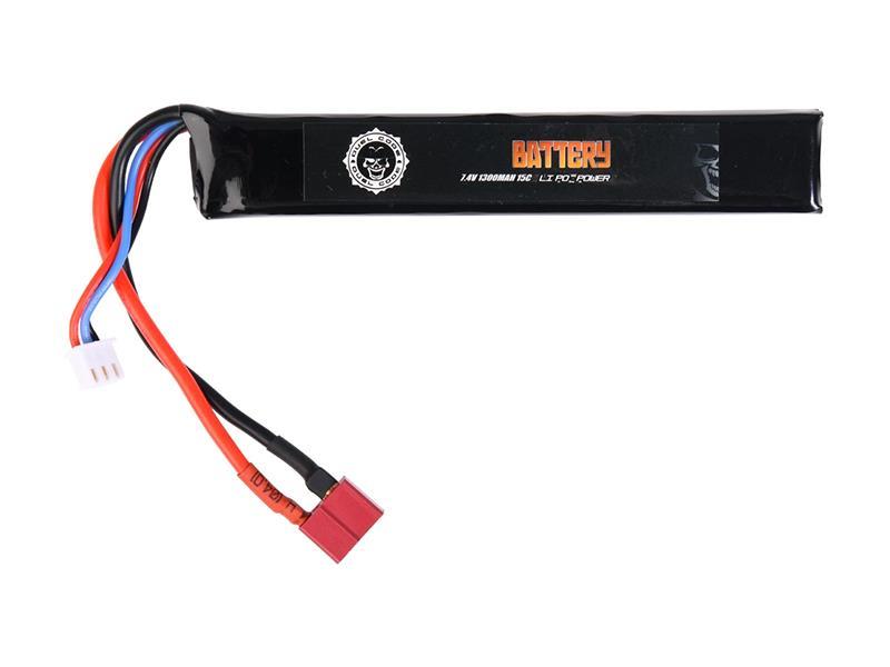 Duel Code T-Dean 7.4v 1300 MaH 15C Lipo Battery (13.2x21x126mm - Stick)