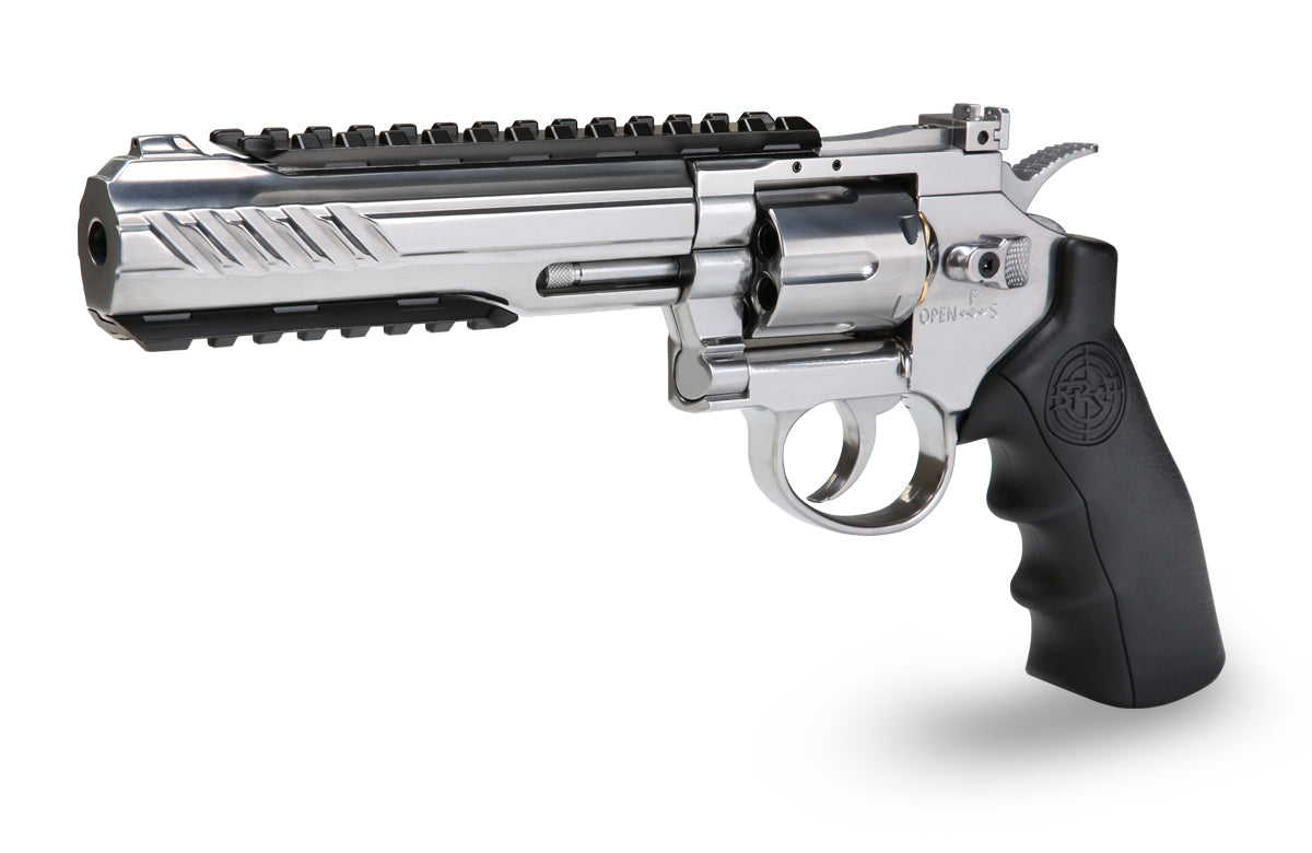 KLI 6.0" Herc Co2 Revolver (.177/4.5mm - Full Metal - L45-19081-SX - Silver)