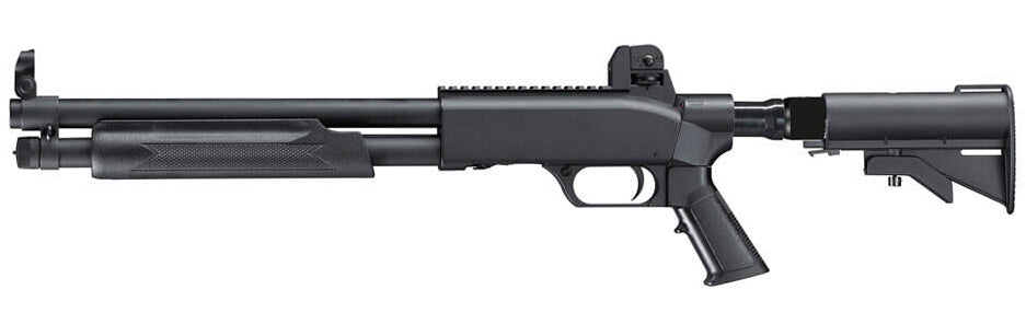 APS Paintball Marker Pump Action Shotgun (14 Inch - Co2 Powered - 0.68 - Black)