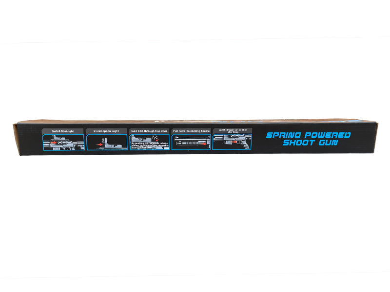 Vigor M870 Custom Tactical Pump Action Shotgun (RIS - Two Tone Blue - 0581D - M4 Stock Long)