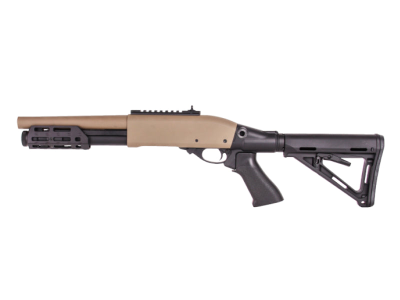 Golden Eagle M870 M-Lok Tri-Shot Gas Pump Action Shotgun (8878T - Tan)