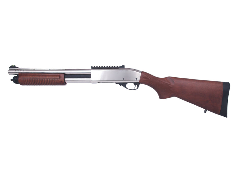 Golden Eagle M870 Tri-Shot Gas Pump Action Shotgun (Silver - Real Wood - 8885RW-SV)