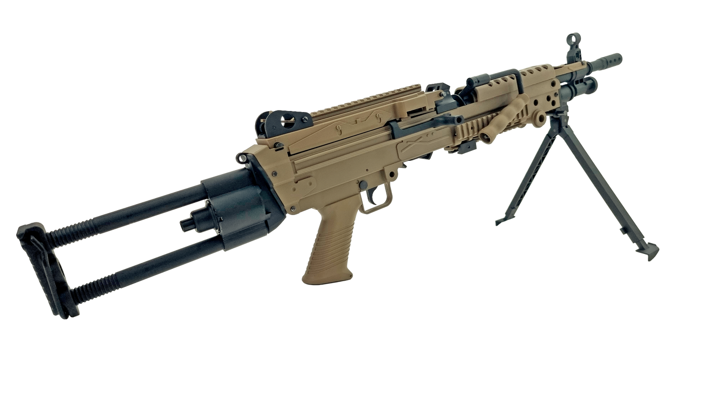 FN Hersal Minimi M249 Para Sports Line AEG (Electronic Trigger - Battery and Charger Inc. - Tan - 200842)