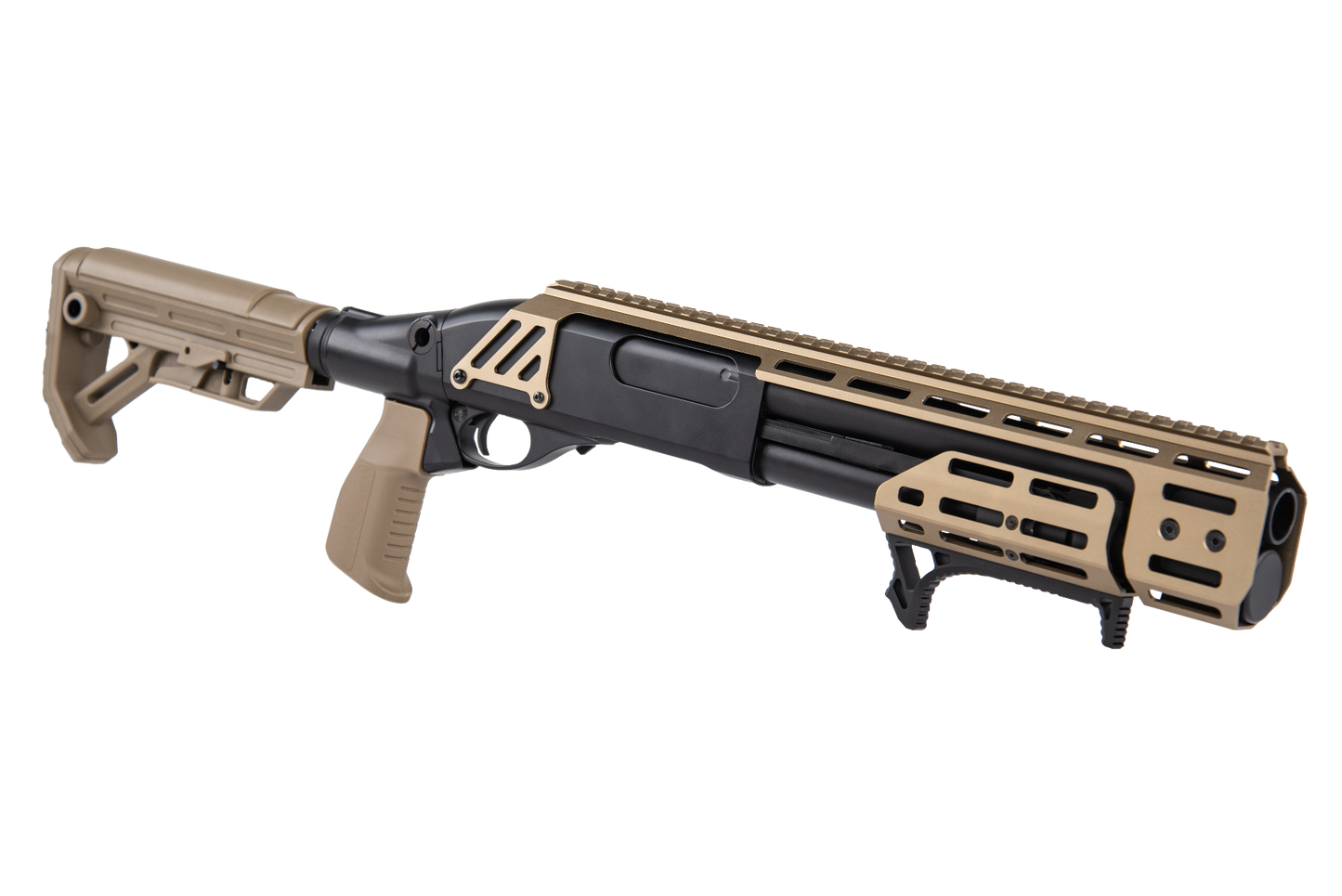 Golden Eagle M870 Tri-Shot Gas Pump Action Shotgun (Tan - AT8905T)