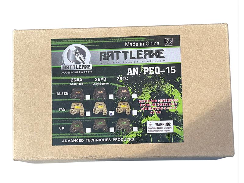 PEQ-15 Battery Box with Green Laser - TAN (SP-B26-TAN)