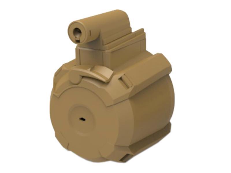 Battleaxe M870 Shotgun to M4 Drum Magazine for M870 Shotguns (Tan)