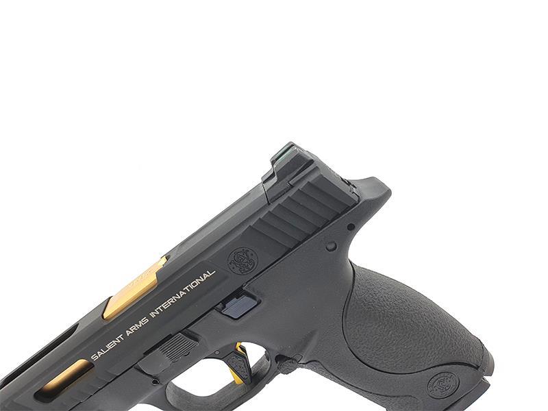 EMG Smith & Wesson M&P9 Gas Blowback Pistol (Licensed - SAI - Black with Competition Gold Trigger)