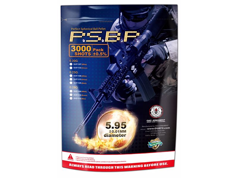 G&G P.S.B.P. 0.25g BB's (3000) (G-07-108)