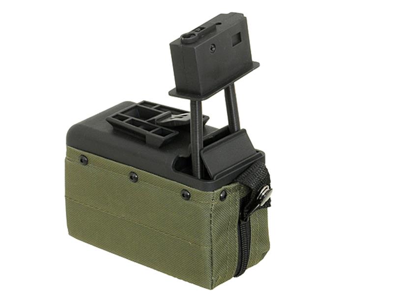A&K M249/LMG Sound Control Box Magazine (1500 Rounds - OD)
