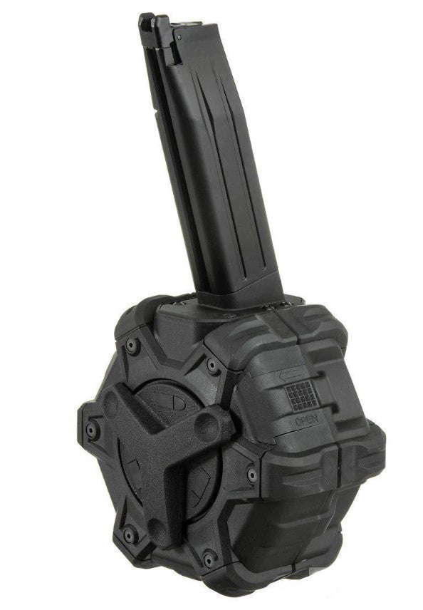 WE Gas Drum Magazine for 5.1 Hi-Capa Series (350 Rounds - Black)