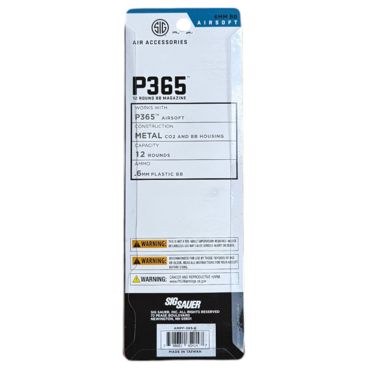 SIG Sauer P365 Co2 Magazine (12 Rounds - Black)