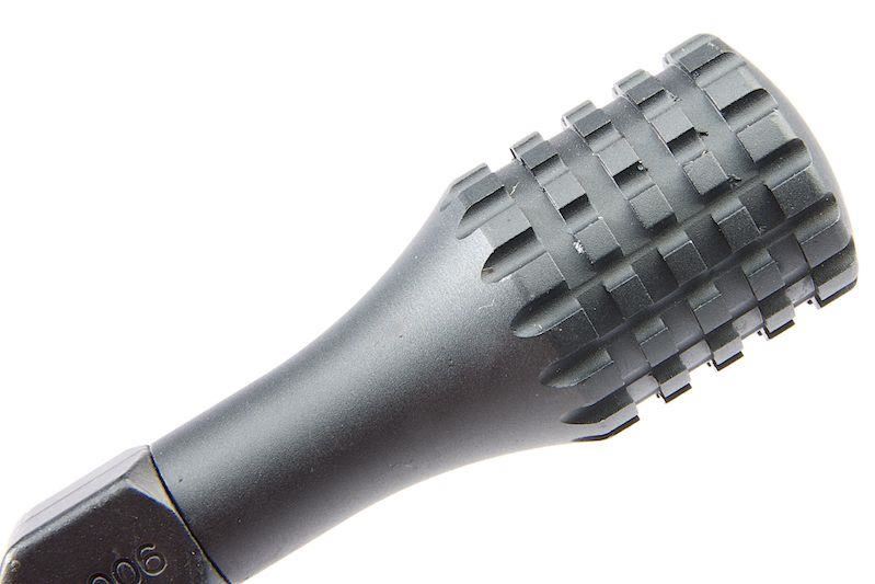 ARES Amoeba Striker Low-Profile Zinc Alloy CNC Cocking Handle (Type D) - Matte Gray (GS-CH-21)