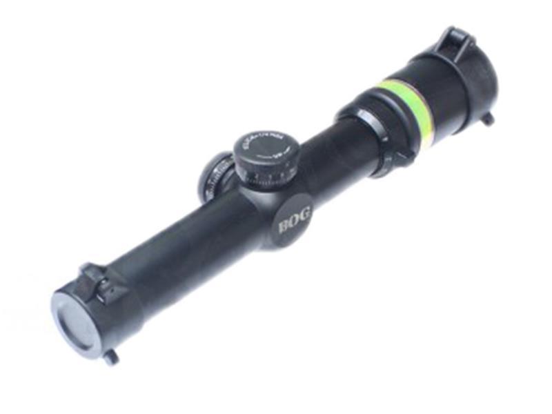Black Owl Gear 1.5-6x24 Optic Fibre Scope (BO-SSC3101-BK - Green - Black)