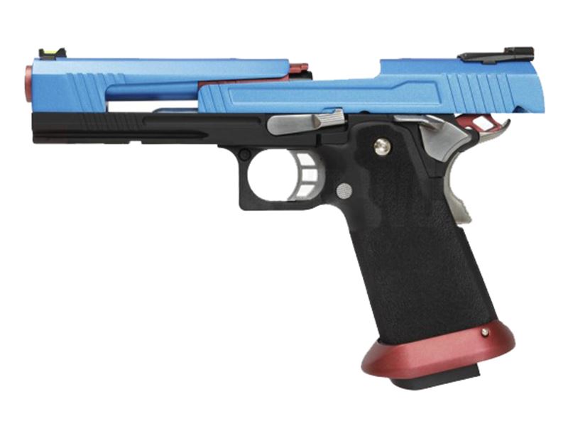 Armorer Works Custom Hi-Capa GBBP (Split Blue Slide - Red Barrel - AW-HX1005)