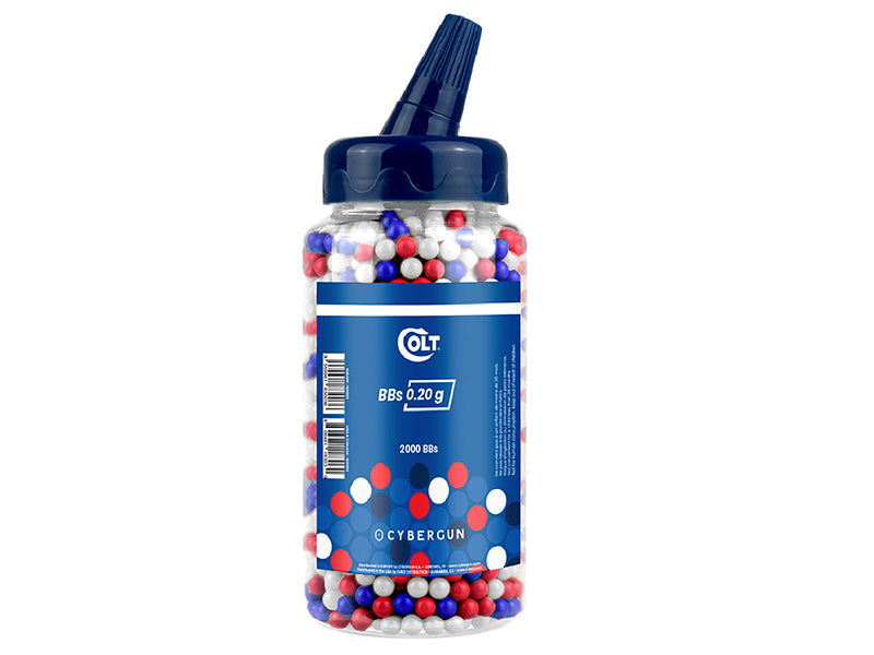 Colt BB Pellets - 0.20g (2000 Round Bottle - Multi-Coloured - Cybergun - 183003)
