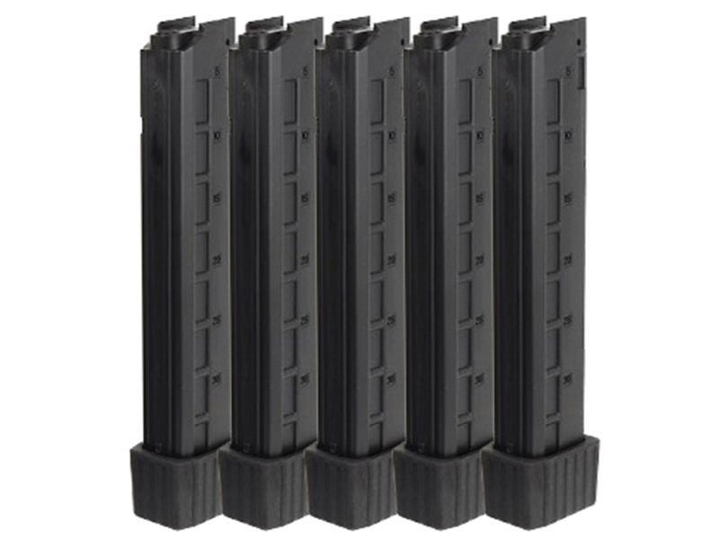 Ares APC-9 AEG SMG Magazine (5pcs Box Set - Long - 110 Rounds - Black - MAG-B-A9-L)