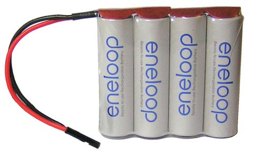 ACM 4.8V 800mAh AAA NiMH Eneloop Flat Battery Pack (JST/BEC Connector)