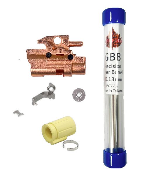 Maple Leaf 1911 GBB Series 4.3" Chamber Set with 6.02 113mm inner Barrel & Autobot 60 Degrees Hop Up Bucking