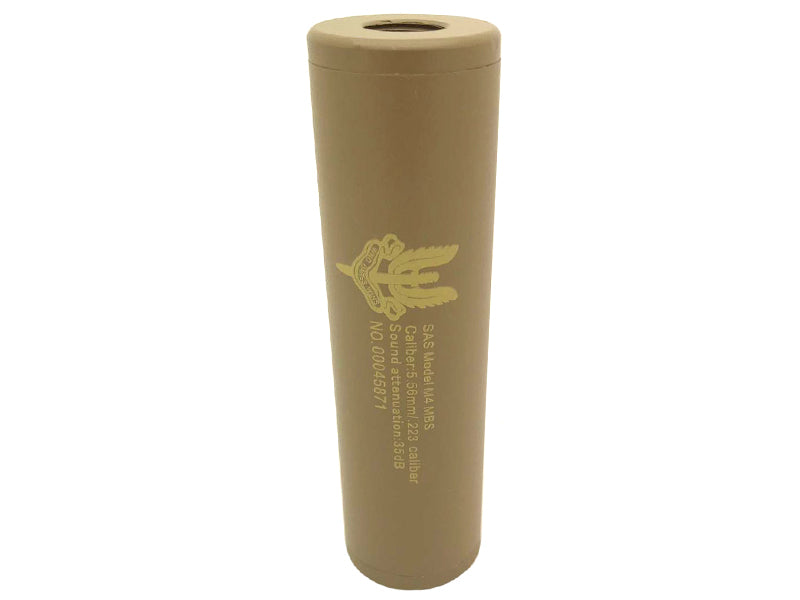 ACM SAS Silencer (Full Metal - 110mm in Length - Plain - Tan)