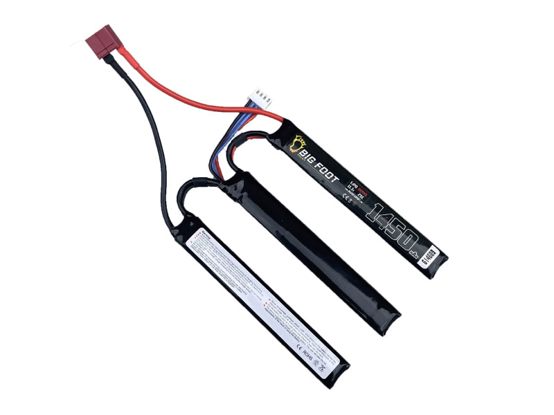 Big Foot Heat Lipo Battery 1450mAh 11.1v 25c Stick (3 Way Split - DEANS)