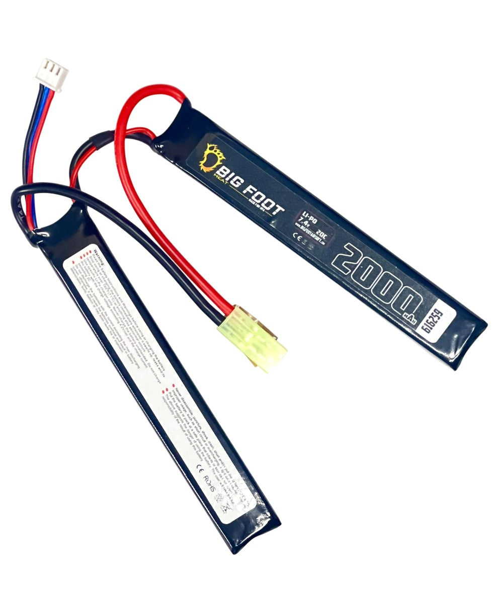 Big Foot Heat 7.4V 2000mAh 20C Li-Po Nunchuck Crane Battery (Mini-Tamiya)