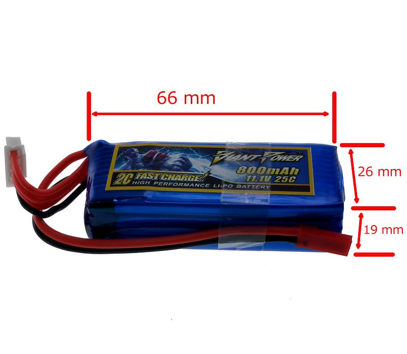ACM 11.1v 800mAh 25c/50c LiPO Battery - Deans Connecter
