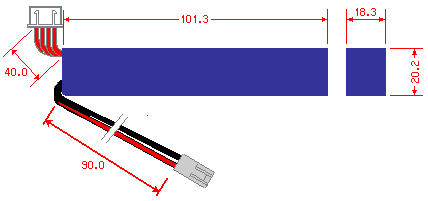 ACM 11.1V 1000mAh 15C+ Continuous Discharge Lipo Battery - Deans Connecter