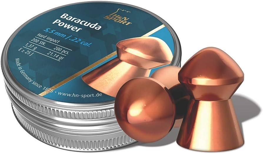 H&N Baracuda Power (5.5mm/.22 Pellets - 200 Rounds)