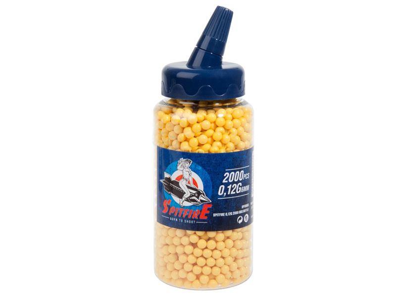 Spitfire 0.12g BB Pellets (Bottle - 2000 Rounds - Yellow)