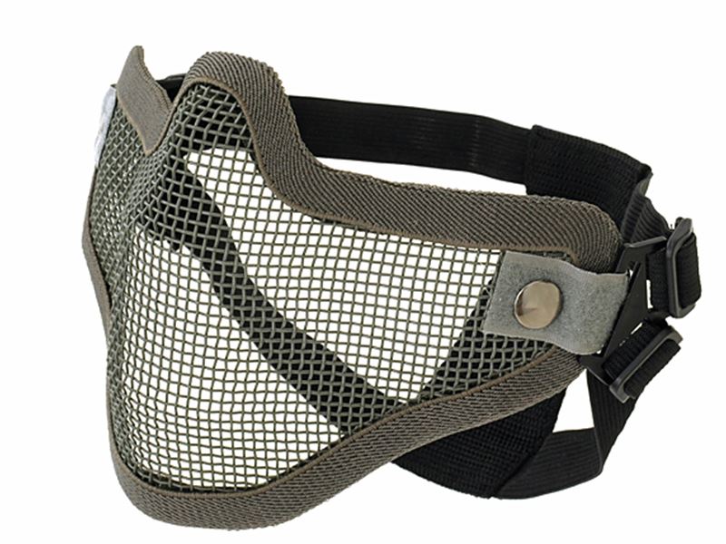 ACM V1 Strike Steel Half Face Mask (Two Belt Version - Grey)