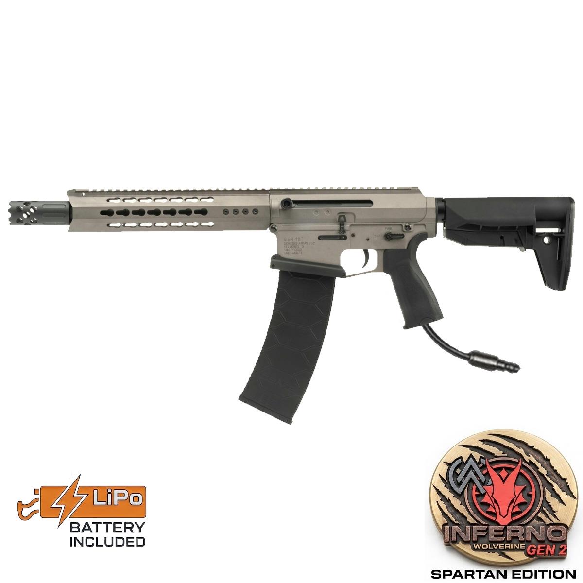 Double Bell JW4 Dracarys aka Dragon Fire Style AEG Rifle (Keymod - Gen12 - 040ET) with Pre-Installed Wolverine INFERNO Gen 2 Engine, Spartan Board & FCU Battery