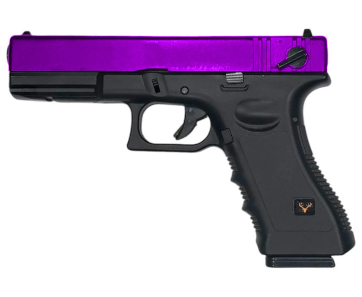 Huntsman Tactical H18c Gas Blowback Semi/Full Auto. Pistol (Metal Slide - Polymer Body - with Case - Purple)