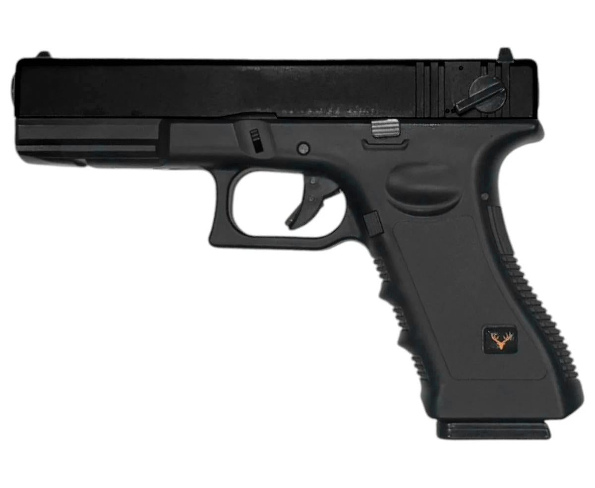 Huntsman Tactical H18c Gas Blowback Semi/Full Auto. Pistol (Metal Slide - Polymer Body - with Case - Black)