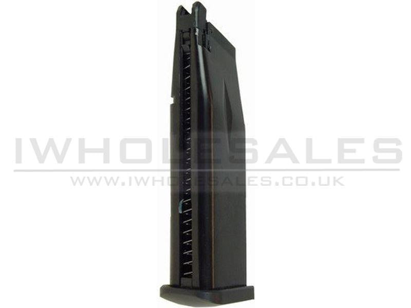 KJWorks KP08 Gas Magazine (Metal - Black - 28 Rounds)