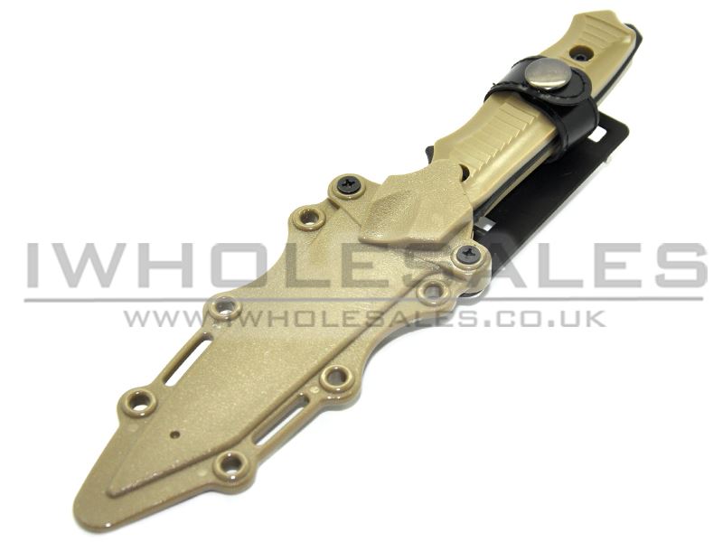 Rubber Knife with Hard Holster (Tan)