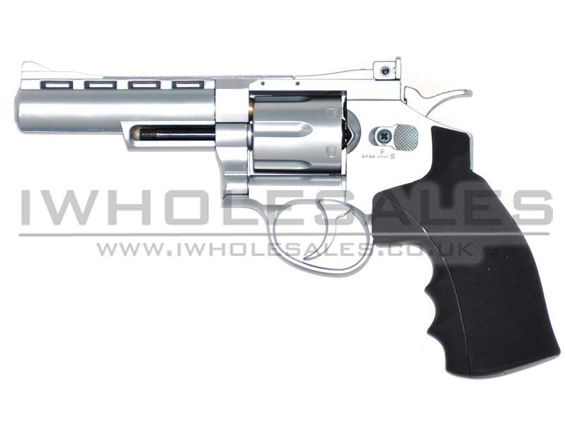 Hwasan 4.0" Co2 Revolver (4.5mm - Silver - Black)