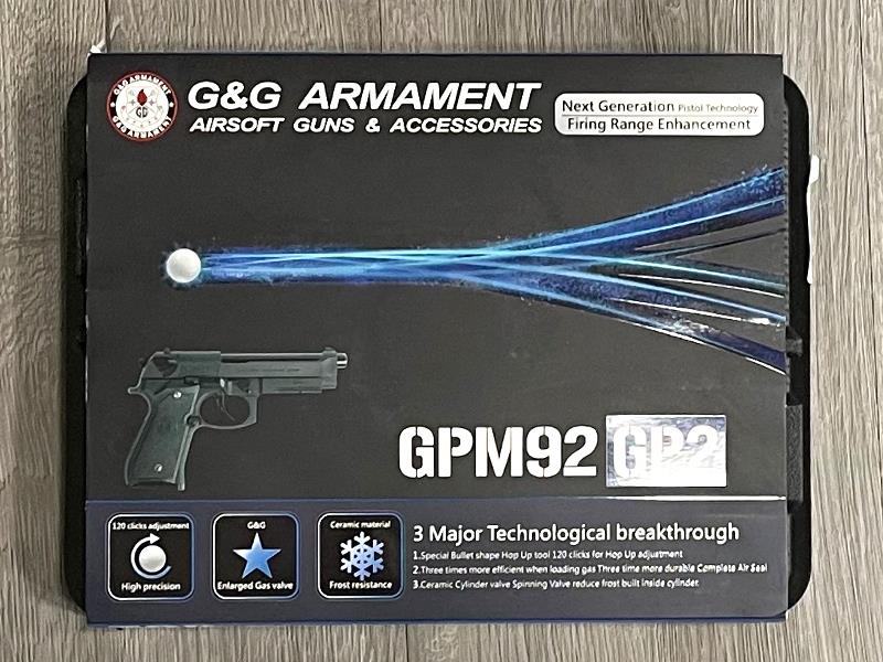 G&G GPM92 GP2 Gas Blowback Pistol (Black - GAS-M92-GP2-BBB-ECM)