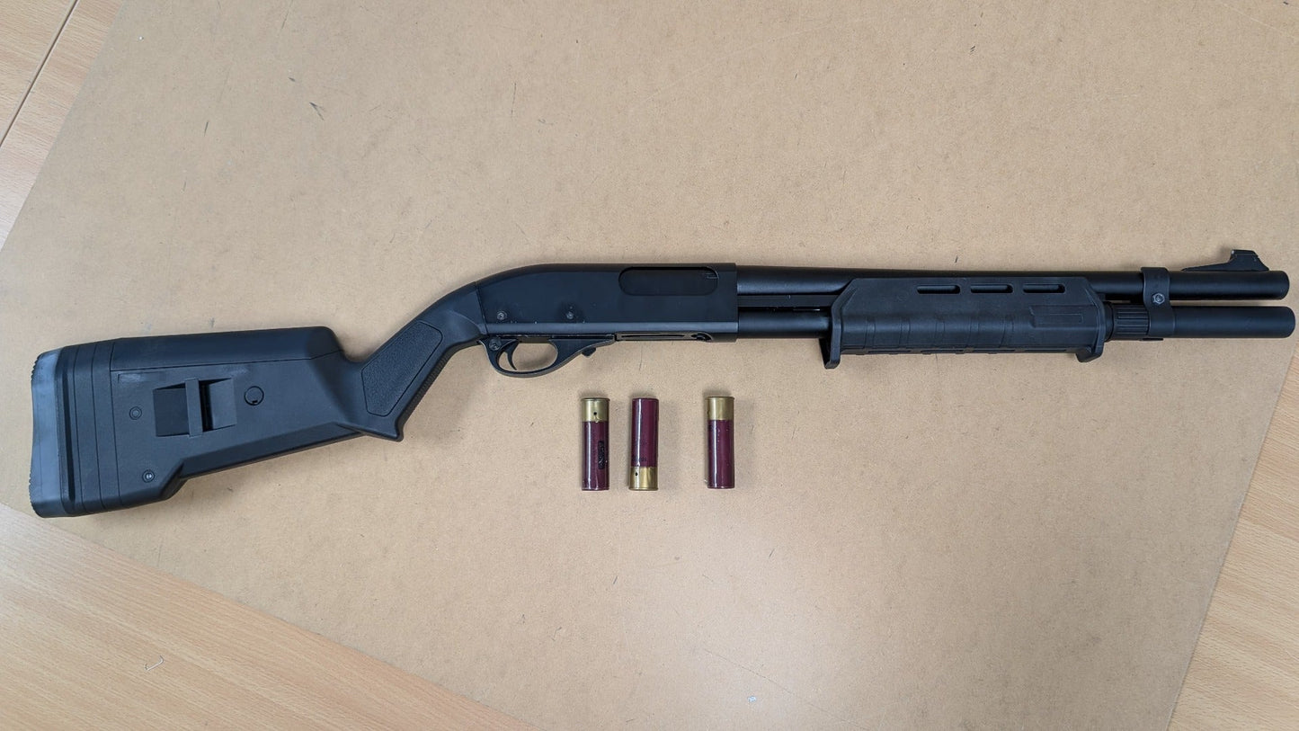 Golden Eagle M870 MP Tri-Shot Gas Pump Action Shotgun (8886 - Black)