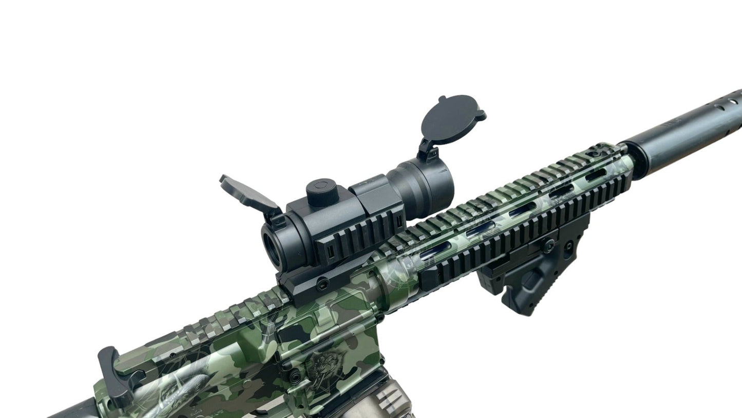 Gel Blaster GBEG M416 1:1 Scale Fully Auto Rifle (OD/Green - Includes Battery and Charger, Scope, Silencer, Drum Mag.)