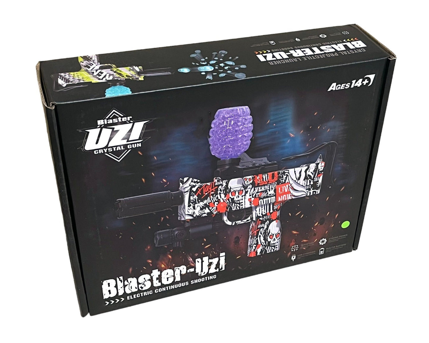 Gel Blaster - SMG9 with Silencer - 2:3 Scale - Colours May Vary - Includes Battery and Charger